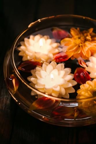 Image of Splendid Glass Spring Urli Bowl for Diwali Decorative Bowl | Floating Flowers | Tea Light Candles Home (Golden, 8 Inch)