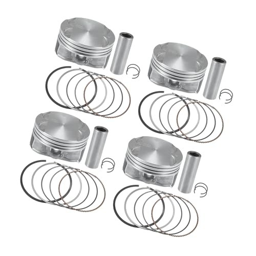 ACROPIX 12578324 / Front/Engine Piston and Pin Assembly for Buick LaCrosse 2.4L 2010-2016 for Chevy Captiva 2012-2015 / Piston Rings Kit/Metal / 1 Set/Titanium Tone Car Parts