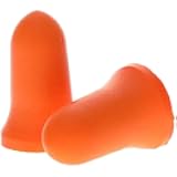 PRO-SAFE Disposable Uncorded Bell Earplugs: 200 Pairs, Orange Foam, 32 dB Noise Reduction