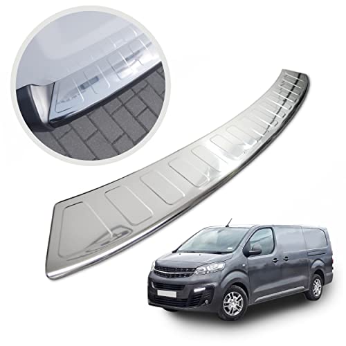 CHROMEMASTER | Protection de Pare-Chocs arrière | Compatible avec Opel Vivaro L Extra Long de 2019- | Acier INOX Poli/Chrome | Protection de seuil de Coffre...
