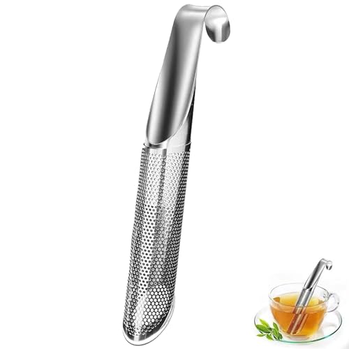 TCPENG® Tea Filters Stainless Steel Tea Diffuser Reusable Tea Infuser Long Handle Mesh Tea Strainer for Loose Tea, Spices, Rose, Perfect for Hanging on Cup (1 PCS)