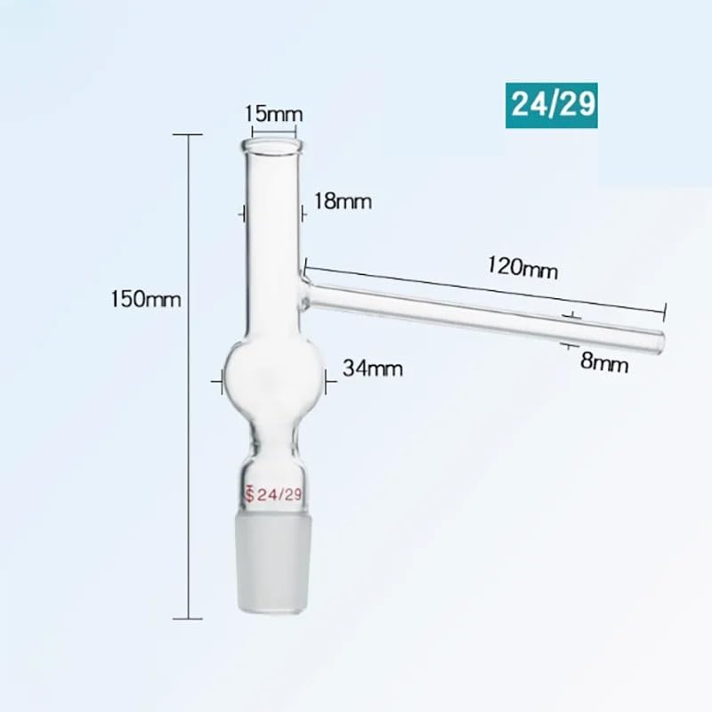 1pcs Single Ball Fractionation Tube 24/29 - One Ball Distillation Tube for Laboratory Use - Benzene Glass Instrument