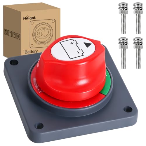 Nilight Panel Mounted Battery Disconnect Switch 12V-48V