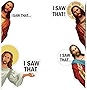 8 Pieces Jesus I Saw That Sticker PET Jesus Stickers Car Decals Funny for Car Vehicle Truck Window Laptop Water Bottle Bumper Skateboard Computer Backpack Supplies, 4 Styles (3 Inch)