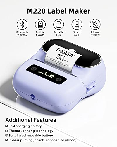 Image of Phomemo Label Maker, Bluetooth Thermal Printer for Barcode, Address, Home, Mailing, Small Business,Clothing, Portable Label Maker Machine with 3 Label