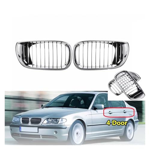 Parrillas delanteras tipo riñón para BMW E46 Sedán de 4 puertas modelos 2002 a 2005 2