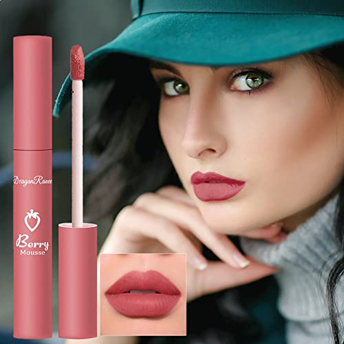 Clzoud Lip Gloss Does Not Stick To The Cup And Is Not Easy To Fade. Waterproof Lip Glaze Lipstick Modifies The Skin Color Fresh Sugar Rose Lip Balm (G, One Size) #TOP2
