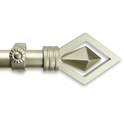 A&F Rod Décor - Lumiere Curtain Rod 1 inch Diameter, 120-170 inch - Gold