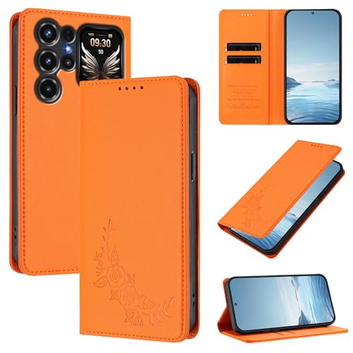 �X�}�z�P�[�X �Ή��@�� for Oukitel C68 Plus �yRFID�u���b�N�z�y�J�[�h�z���_�[�t�����z �}�O�l�b�g�J�� �X�^���h�@�\�t���z�X�}�z�P�[�X Orange