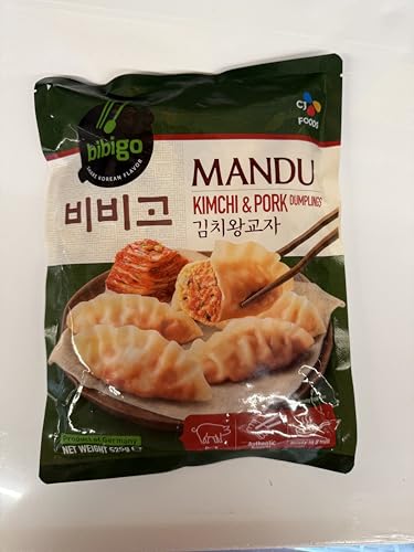 Bibi-go's Mandu Kimchi Pork Dumplings Frozen Spicy Korean Flavour Filled Snack Origin Korea 525g Pack Of 2