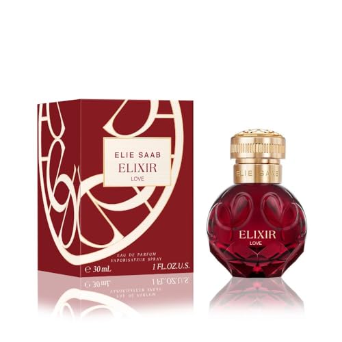 Elie Saab – Elixir Love Eau de Parfum 30 ml – Profumo Donna – Fragranza Chypre Fiorito Fruttato – Note Floreali e Fruttate – Flacone Gioiello in Vetro Rosso
