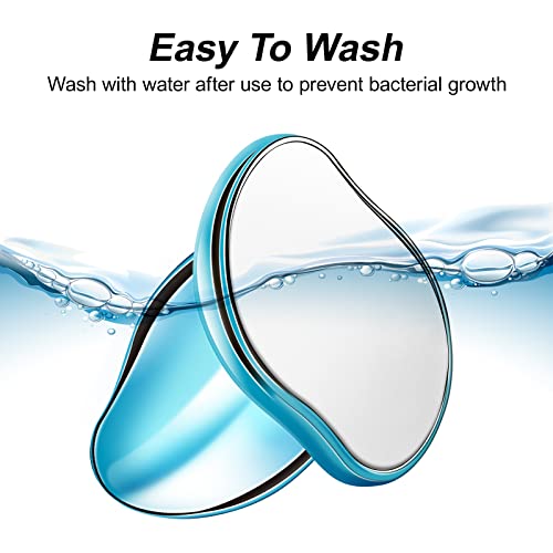 Crystal Hair Eraser, 2023 New Magic Hair Eraser Crystal Hair Remover For Women And Men, Fast&Easy Painless Skin Exfoliator Tool For Arms Legs And Body, Reusable & Washable Hair Removal Tool (Skybule) #TOP5