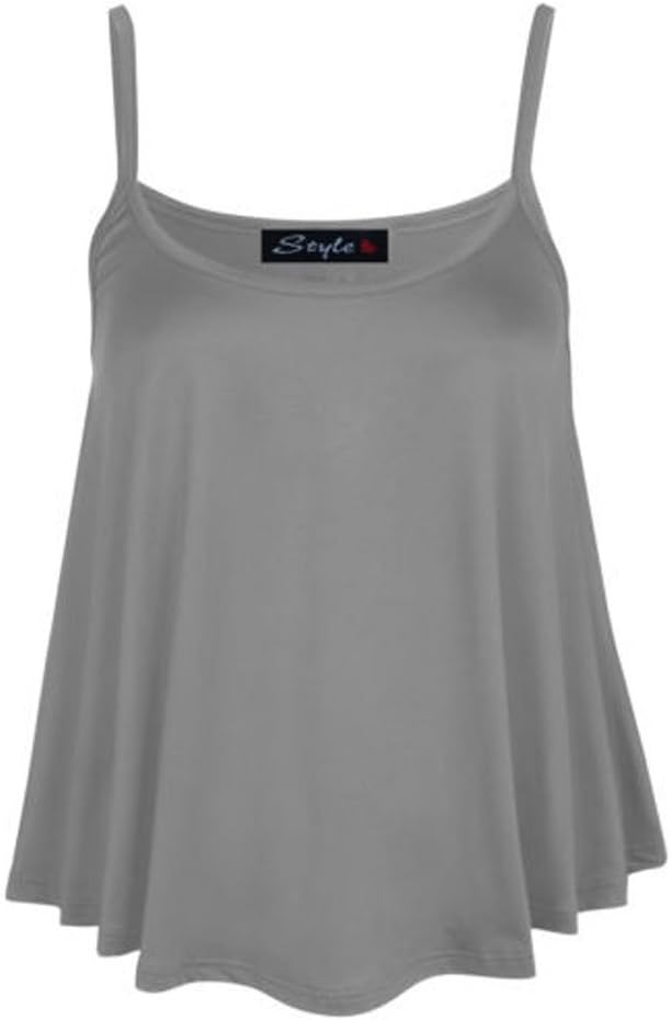 Womens Plus Size Cami Vest Top (MTC) ((us 16/18) (uk 20/22), silver grey)