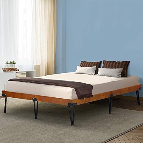 Olee Sleep Oleesleep 14 inch Metal and Wood Platform Bed/Wood Bed Frame/Steel Support Cover