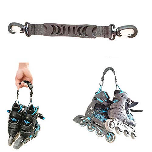 Roller Skates Hanging Handle Buckle Inline Roller Skates Shoes Hook Belt Professional Carrying Tool For Ice Skates Roller Skating Shoes-2 Pack (Black) #TOP4