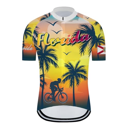 BJQ Florida State Cycling Jersey Men's Florida Flag Cycling