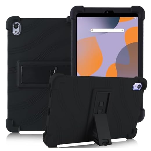 ATOOZ for Walmart Onn 8 Inch Tablet Case 2024 (Model: 100135923), Soft Silicone Kids Tablet Case with Stand for Onn Surf 8 Inch Gen 4 Tablet (Black)