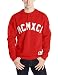 Southpole Men's Henley Neck Stadium Sweatshirt with Faux Leather Applique