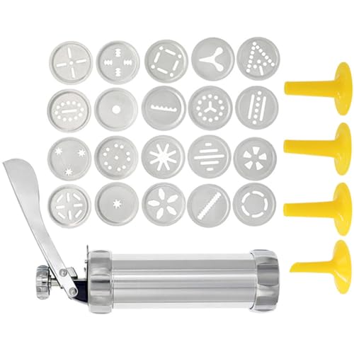 Amosfun Juego De Herramientas Multifuncional Para Decoración De Pasteles Herramientas De Glaseado y Manga Pastelera Prensa Para Galletas