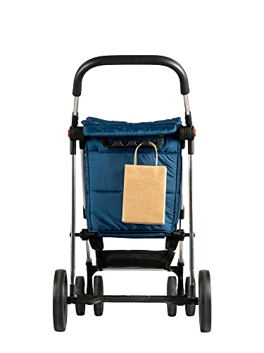 Klappbarer Einkaufstrolley Rolser Basquet Polar 4 große Räder (2 drehbare) - Marino – Bild 6