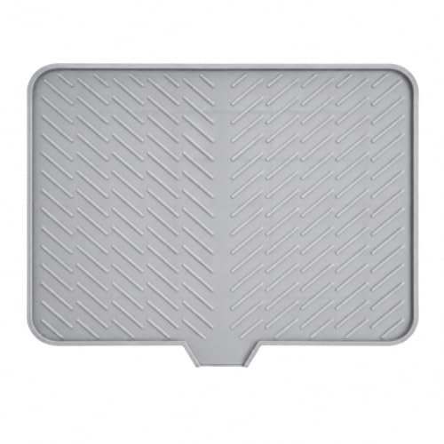 Image of AGILAM- Silicone Dish Drying Mat | Heat Resistant | 22x16 Inch | Grey