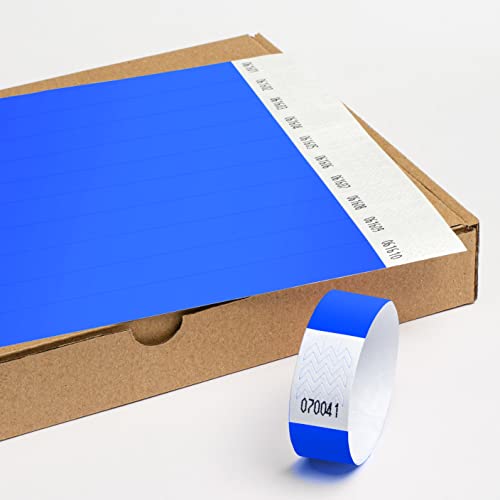 Pulseiras de entrada Tyvek sem impressão 19 x 255 mm - 1000 peças pulseiras autocolantes e impermeáveis para festivais