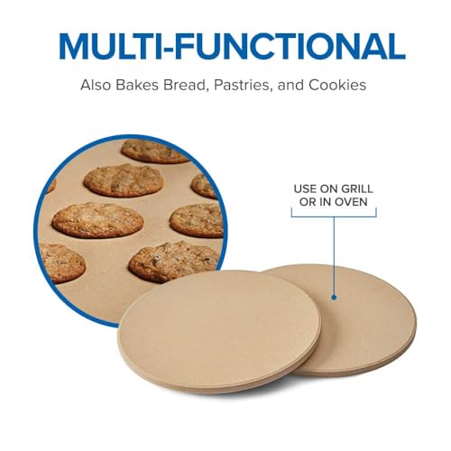 image for Napoleon Personal Sized Pizza Baking Stone Set - Two 10-inch Personal 