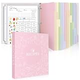 Recipe Binder 8.5x11 3 Ring, 1' Round Rings...