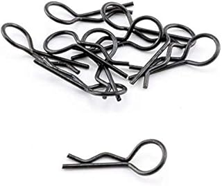 HobbyStar Bent 1/10 Body Clips, RC Car, Black, 10pcs.