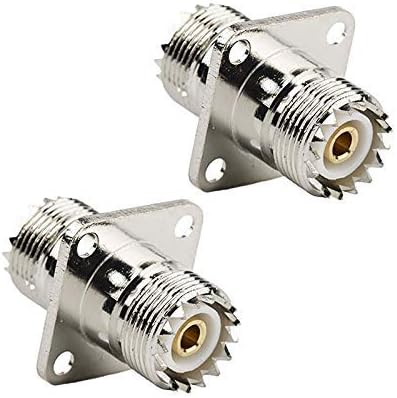 2PCS DHT Electronics RF coaxial Coax Adapter UHF Female to Female SO-239 SO239 with Panel