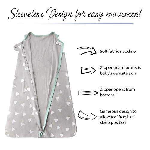 Baby Sleeping Bag 0.5 Tog, 100% Cotton Baby Wearable Blanket, Sleeveless Sleeping Sack For Infant Toddler Kids 0-18Months #TOP1
