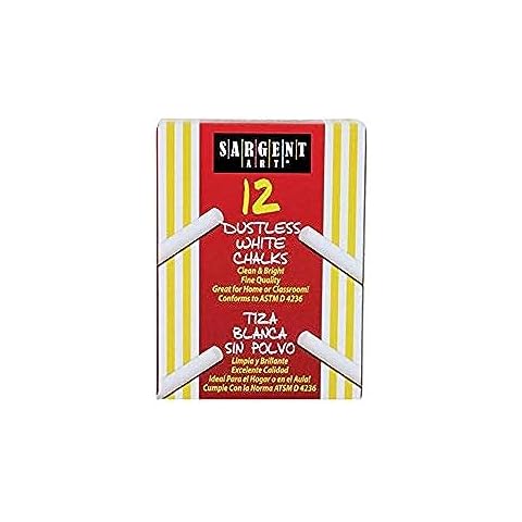 Sargent Art 12-Count White Dustless Chalk Cover