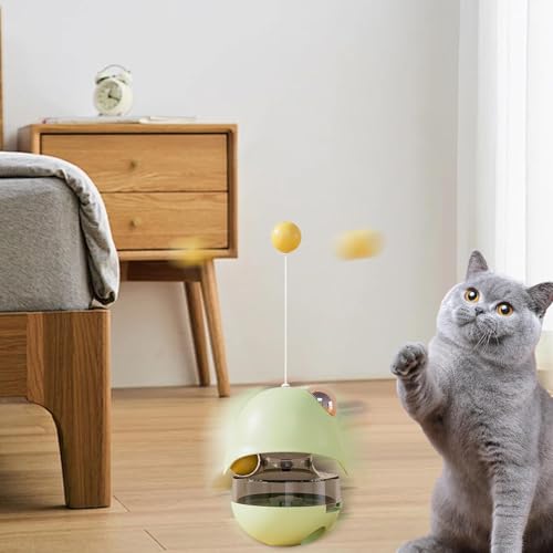 Jouet d'alimentation pour chat interactif stimulant avec boules d'herbe à chat - 3