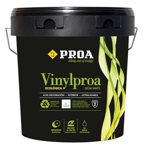 Pintura interior ecológica VINYLPROA Proa. AMARILLO SUAVE 2000. 750 ML.