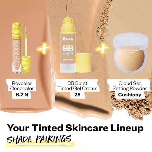 Kosas BB Burst Tinted Face Gel Cream - Supports Healthy Collagen, Smoothes Skin, Hydrates & Moisturizes - Lightweight Buildable Coverage - Medium Tan Warm 25, (1 Oz/30 ML) - Image 8