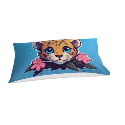 Housses de couettes léopard IOFEER ensemble de literie 3 pièces microfibre 135x200