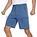 DMMWCX Men's Shorts Quick Dry Hiking Shorts Men Camping Fishing Work Shorts with Zipper Pockets Sports Shorts-Khaki-5Xl