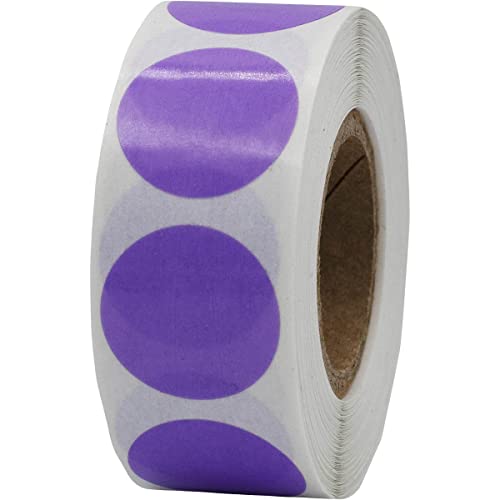 Stickers ronds violets transparents pour organiser votre agenda et vos dossiers