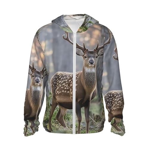 Protection solaire à capuche UPF 50+ Camouflage Deer pour homme actif