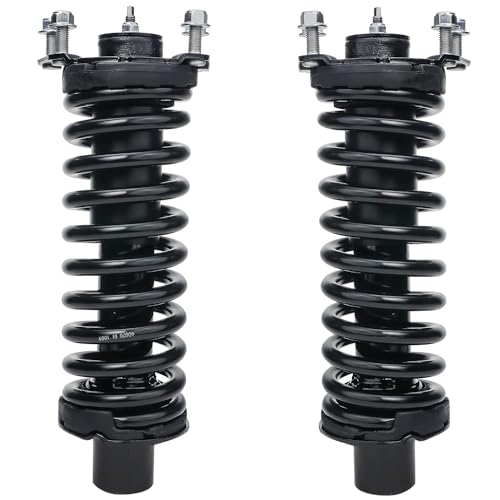Image of Detroit Axle - 12pc Front End Suspension Kit for 2005 2006 2007 Jeep Liberty, 2 Struts 2 Rear Shock Absorbers 2 Upper Control Arms 2 Lower Ball Joints 2 Sway Bar Links 2 Outer Tie Rod Ends Replacement