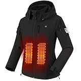 Upgraded Lightweight Heated Jacket for Women - Rechargeable Heating Jacket with 16000mAh Large Capacity Battery Pack (Large)