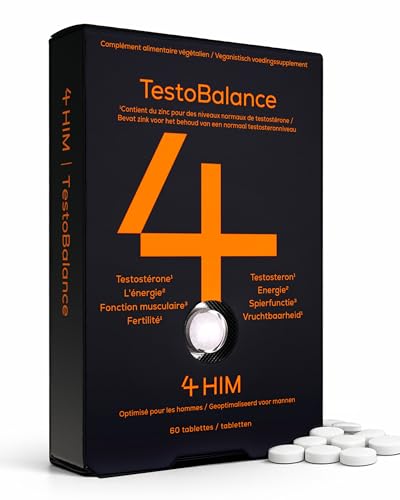 Fonction Musculaire et Tonus Masculin avec 4 HIM TestoBalance 60 Comprimés
