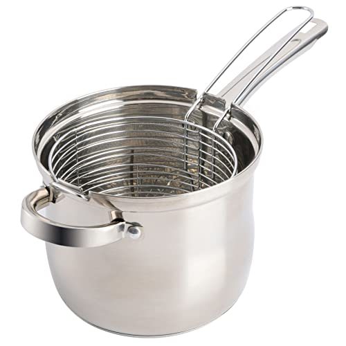 Oster 91537.03 Sangerfield 3.65 Quart 3 Piece Stainless Steel Deep Fryer Set Cookware #TOP5