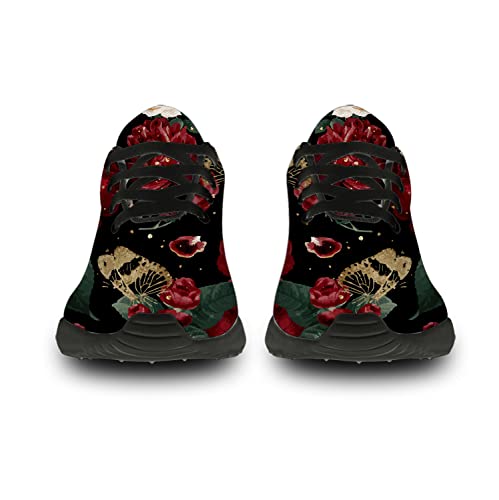 Flower Shoes for Women Men Running Shoes Womens Mens Comfortable Walking Tennis Sneakers Floral Shoes Gifts3