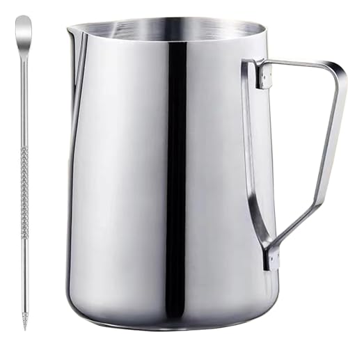 Milk Frothing Pitcher 50oz,Espresso Steaming Pitcher 50oz,Espresso Machine Accessories,Milk Frother ...
