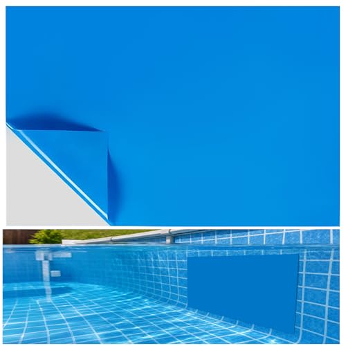 4.1ft X 2.8ft Exlarge Pool Liner Repair Patch Self-Adhesive Vinyl Waterproof Pool Patch Repair Kit for Above Ground Pools Inflatable Swimming Pools Pool Floats Bounce Houses (Blue)