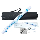 NUVO ヌーボ プラスチック製管楽器 フルート C調 jFlute 2.0 ジェイフルート White/Blue N220JFBL [専用セミハードケース付き] 【国内正規品】