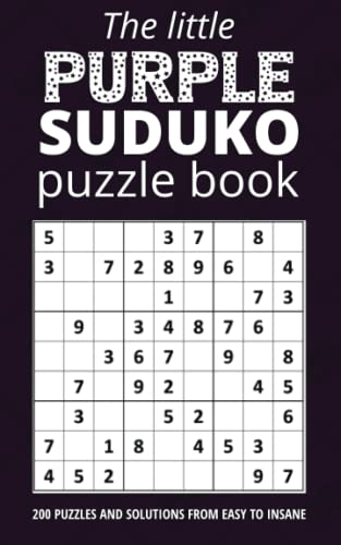 The Little Purple Sudoku Puzzle Book: 200 sudoku puzzles in a pocket sized book for your favorite woman, mom, grandma, auntie, sister, daughter