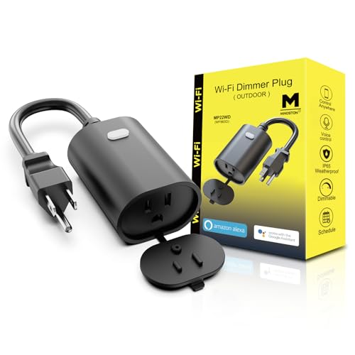 Minoston Wifi Outdoor Smart Plug Dimmable Socket cover