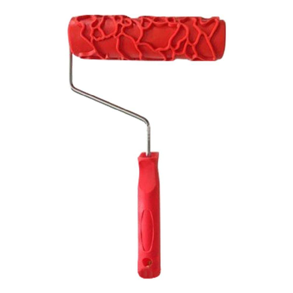 Hero-S Practical Decorative Paint Roller 7''Pattern Embossed Texture Painting Tool Wall Rubber Artistic Pattern Home Decoration Practical 7'' Decorative Paint Roller Wall Rubber Embossed Texture Painting